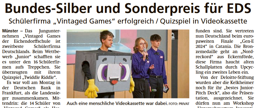 Vintaged-Games wieder im Höchster Kreisblatt!